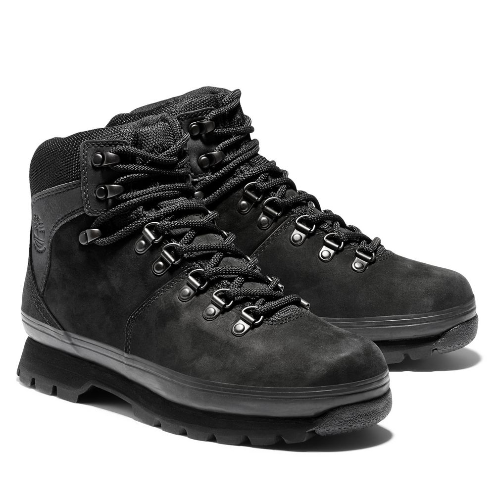 Zapatillas Timberland Mujer Euro Hiker Mixed-Media Waterproof Boots Negras - Chile PQY-103697